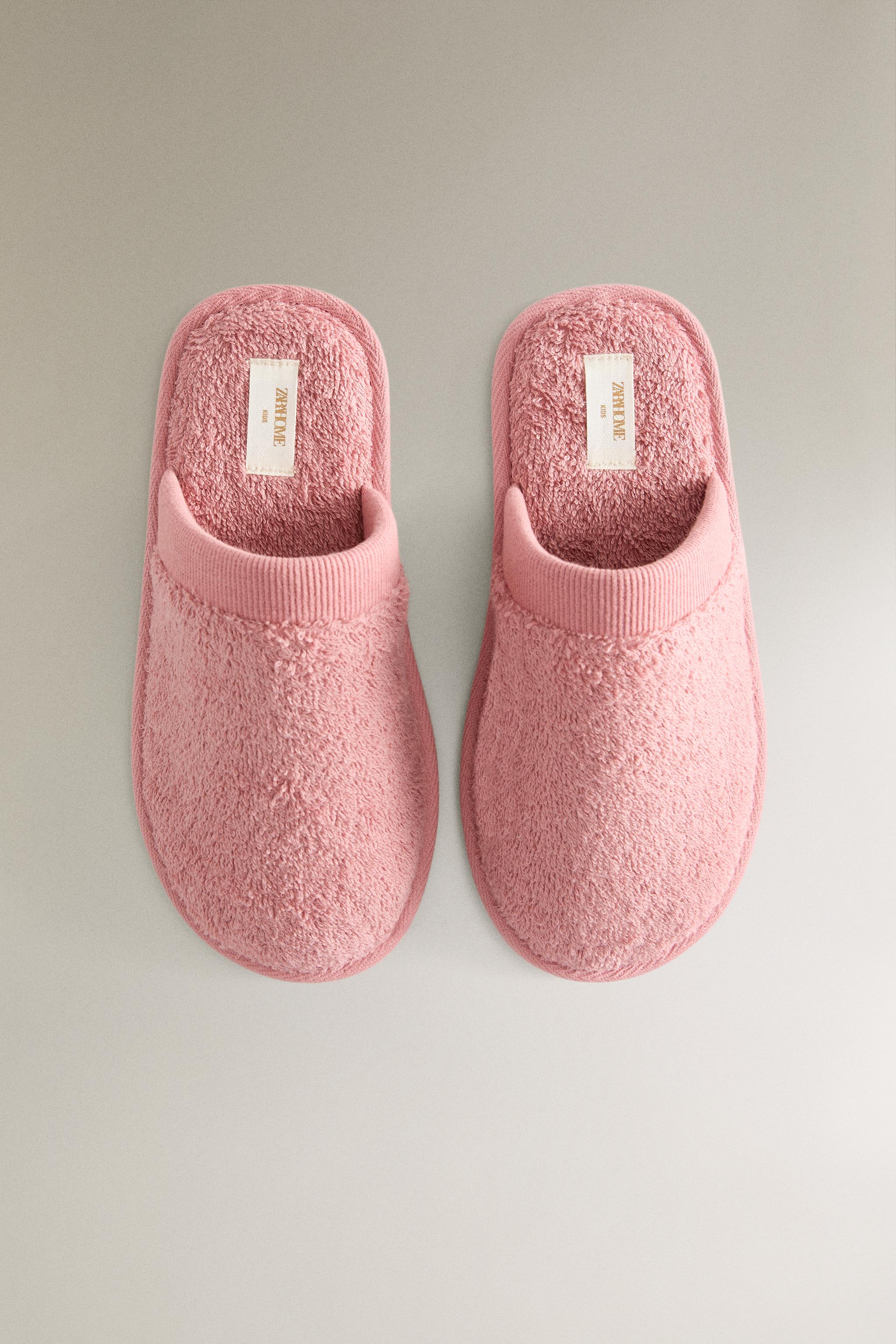 CHILDREN'S BATHROOM TERRY CLOTH MULE SLIPPERS